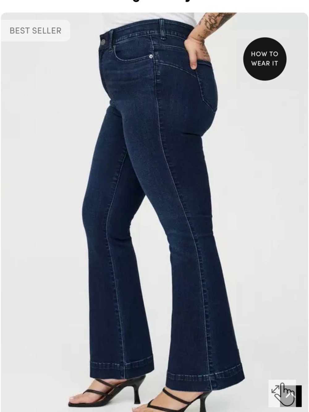 Torrid NWT Size 10 x-Short Bombshell Flare Jeans Dark Wash 27 Inseam